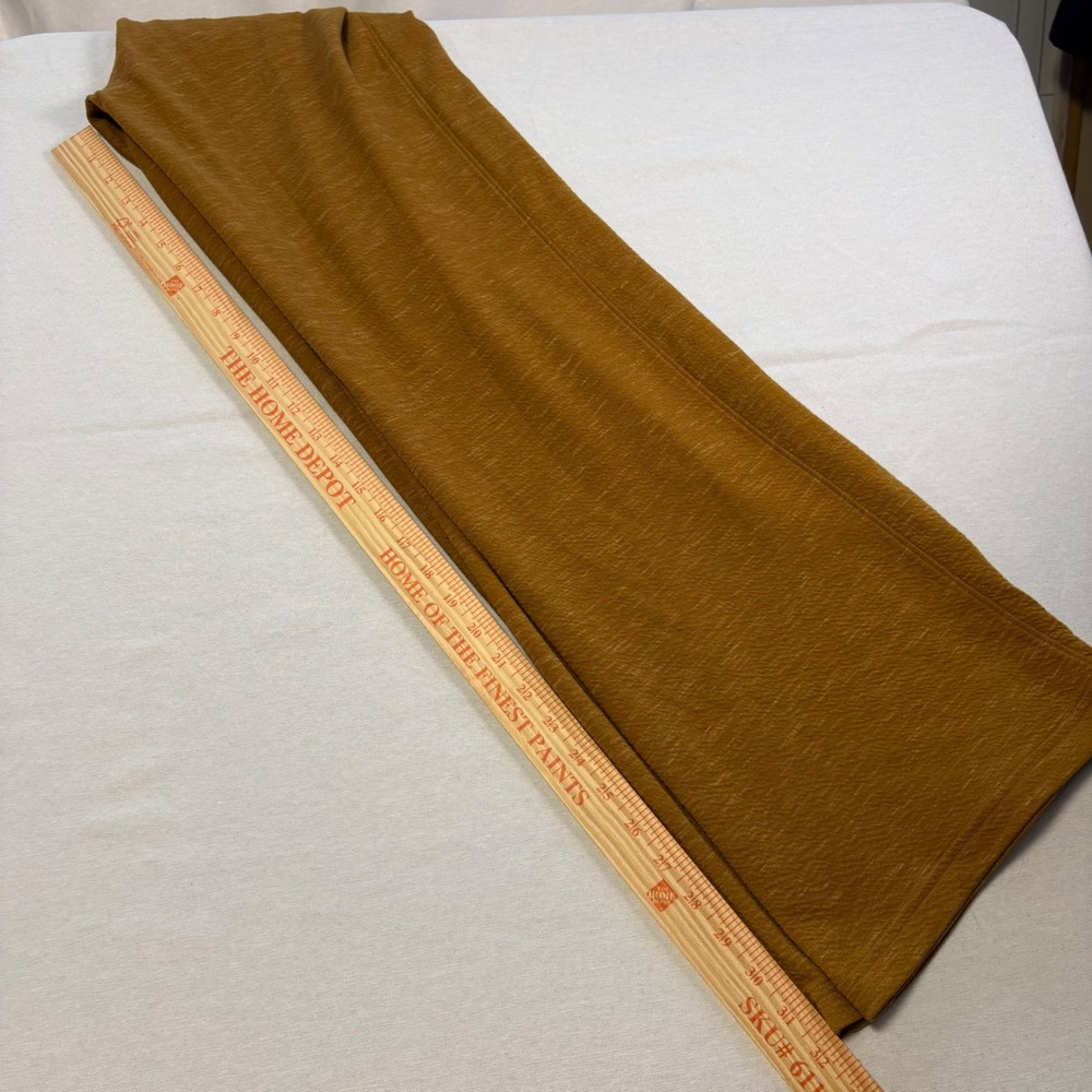 Prana Wide Leg Yoga Pants Mustard Yellow Ochre Size M, MSRP $89 - Picture 4 of 10